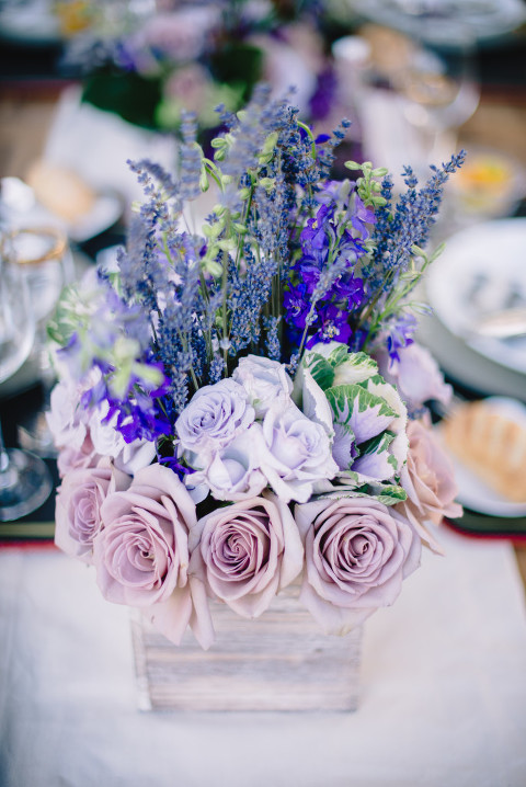 Lavender Flowers Centerpiece
