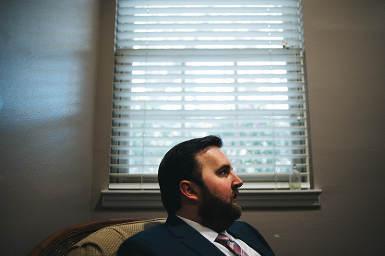 groom waiting for ceremony