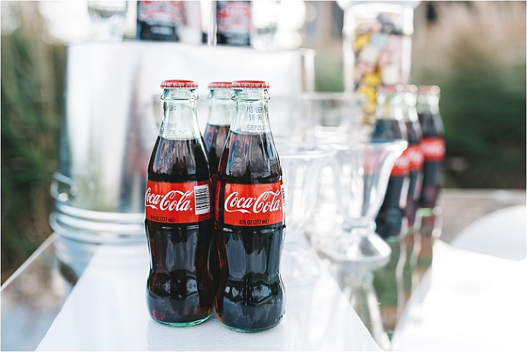 wedding ideas coca cola glass bottles