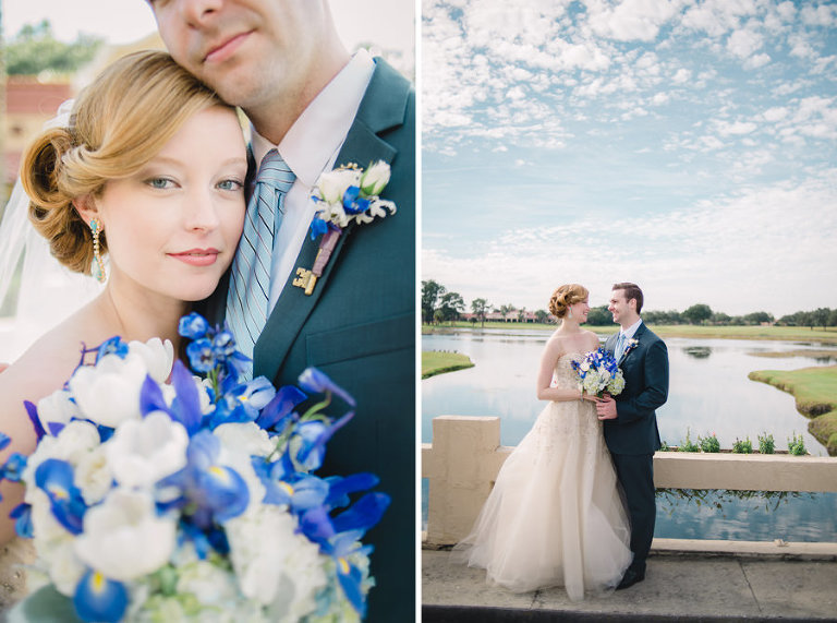 gold and navy wedding at mission inn wedding portraits
