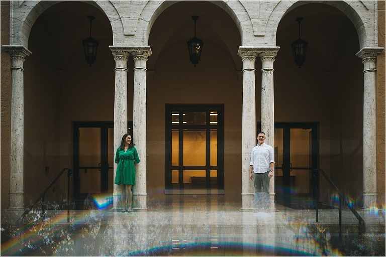 fine art engagement picture at rollin college winter park fl engaged couple