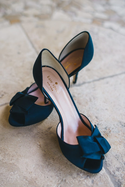 kate spade blue suede high heel shoes detail photograph