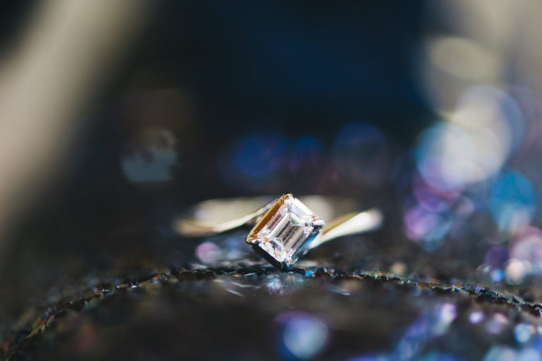 detail photograph of engagement ring