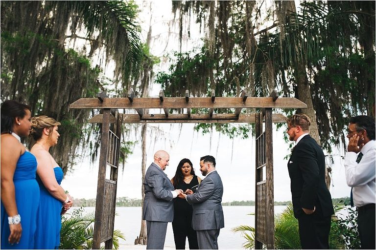 the putting of the ring at ceremony at paradise cove