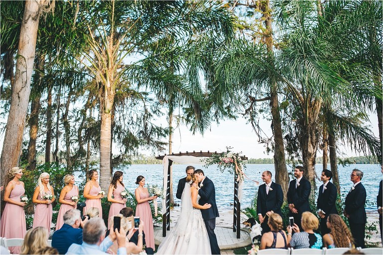 blush & navy lakeside outdoor wedding