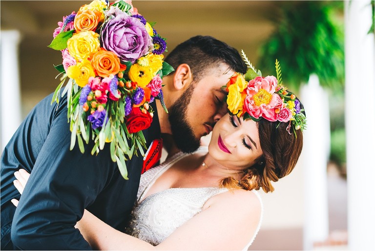 intimate wedding portrait of day of the dead wedding inspiration