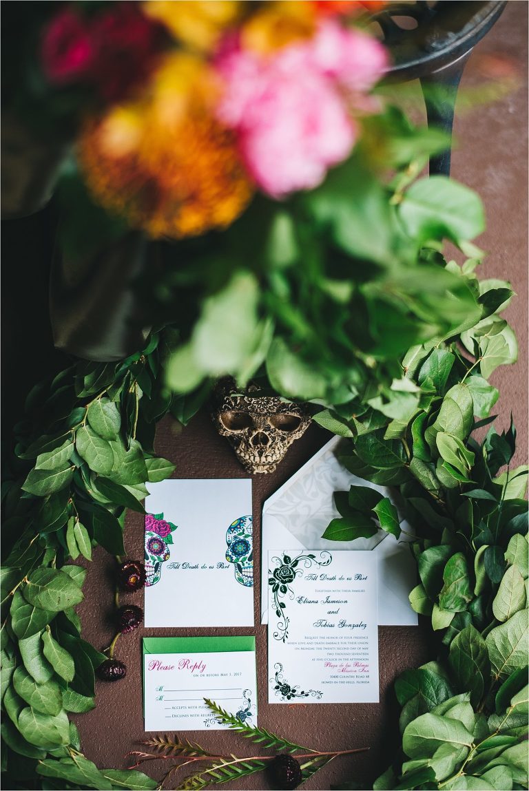 day of the dead wedding invitations