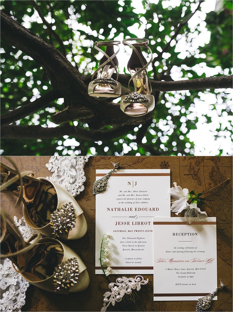 invitations and bagdley mischka wedding shoes