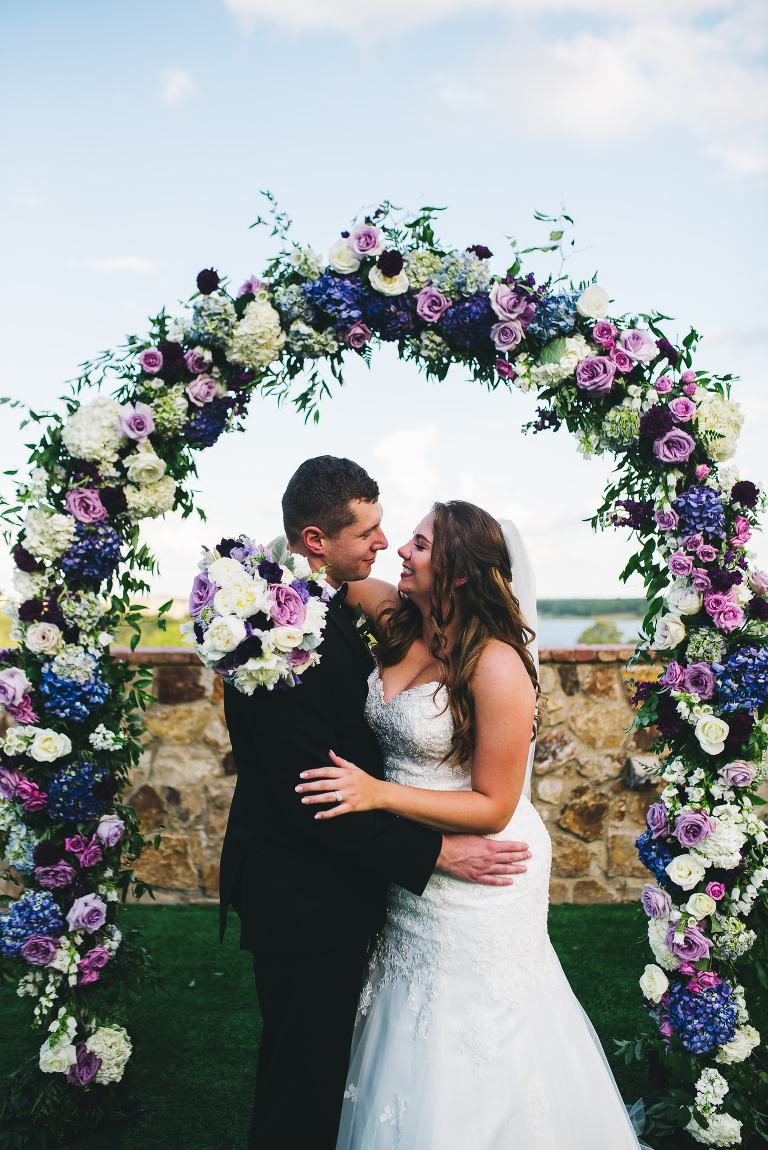 plum and silver wedding in montverde