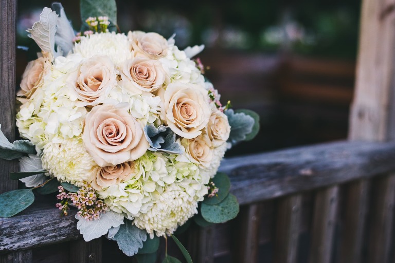 blush natural wedding bouquet