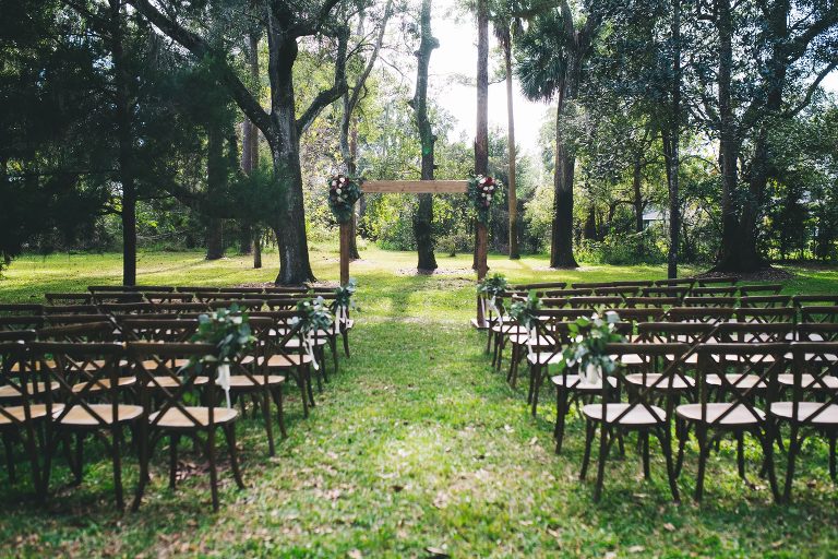 wedding ceremony site at the garden villa orlando